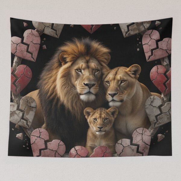 Item preview, Save Us Not Many Of Us Left Lion Family Wildlife Conservation Design designed and sold by Pioneer Spirit Market.