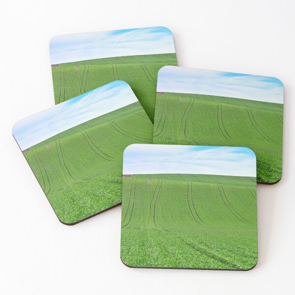 Item preview, Plowed and green wheat fields,Moravia rolling hills,landscape, Chech Republic designed and sold by goceris.