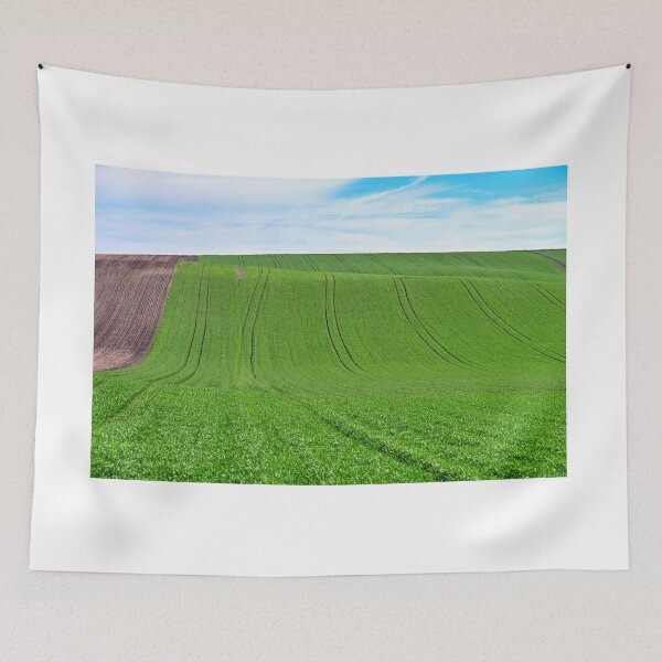 Item preview, Plowed and green wheat fields,Moravia rolling hills,landscape, Chech Republic designed and sold by goceris.