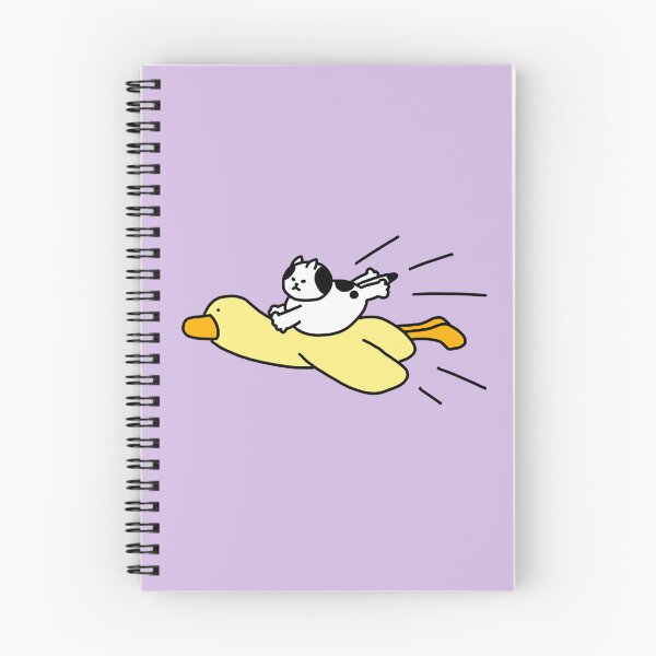 Item preview, a Cat flying on the duck designed and sold by superbaechoo.