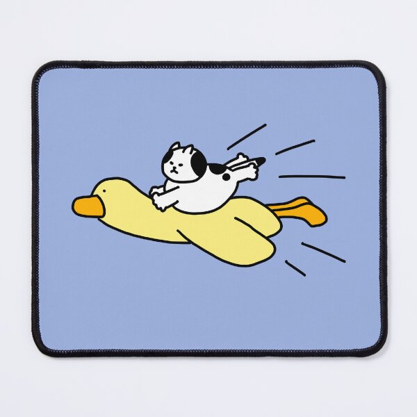 Item preview, a Cat flying on the duck designed and sold by superbaechoo.