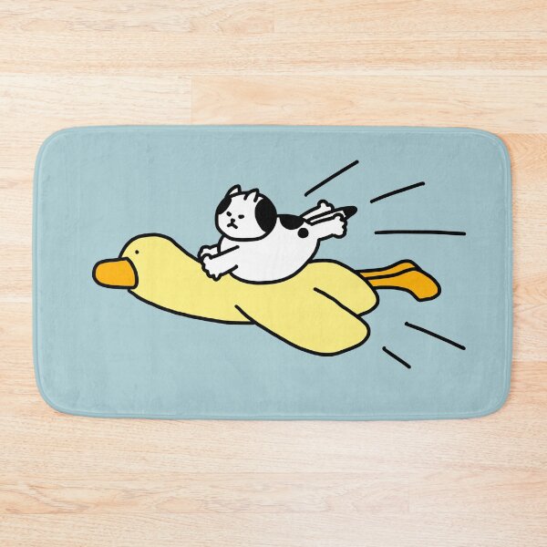 Aperçu de l'œuvre un chat volant sur le canard créée et vendue par superbaechoo.