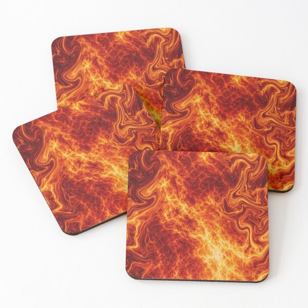 Item preview, Molten Lava Fire Swirl Abstract Pattern designed and sold by WitchyBotanicaArt.