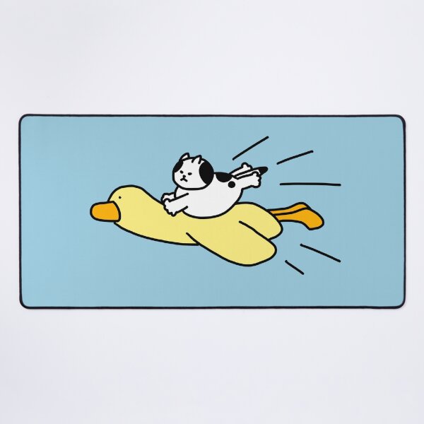 Item preview, a Cat flying on the duck designed and sold by superbaechoo.
