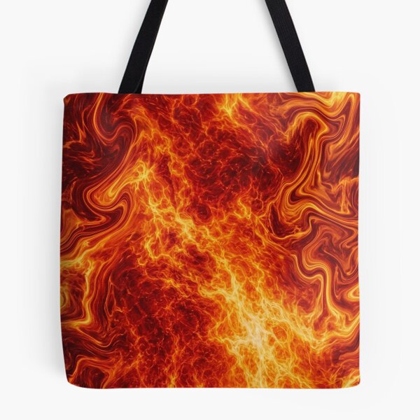 Item preview, Molten Lava Fire Swirl Abstract Pattern designed and sold by WitchyBotanicaArt.