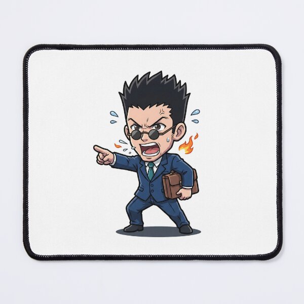Item preview, Chibi Businessman Secret Agent - Navy Suit Round Glasses Art designed and sold by lamiarte.