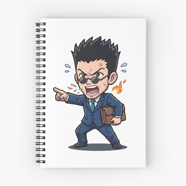 Item preview, Chibi Businessman Secret Agent - Navy Suit Round Glasses Art designed and sold by lamiarte.