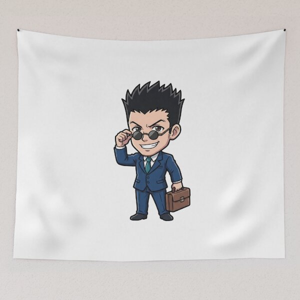 Item preview, Chibi Businessman Secret Agent - Navy Suit Round Glasses Art designed and sold by lamiarte.