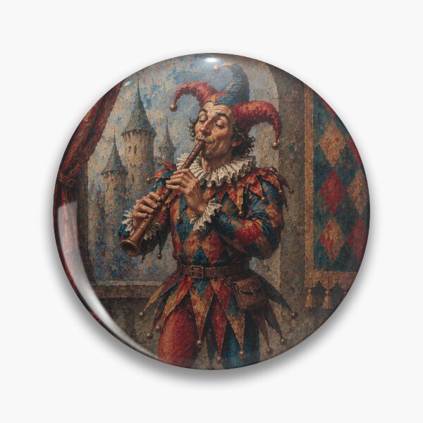 Item preview, Court Jester playing the flute painting. designed and sold by GalleryKauffeld.