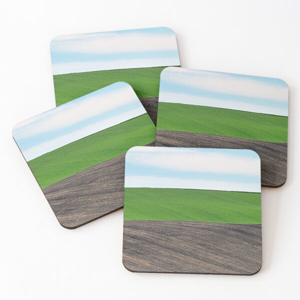 Item preview, Plowed and green wheat fields,Moravia rolling hills,agriculture, landscape at spring ,Chech Republic designed and sold by goceris.