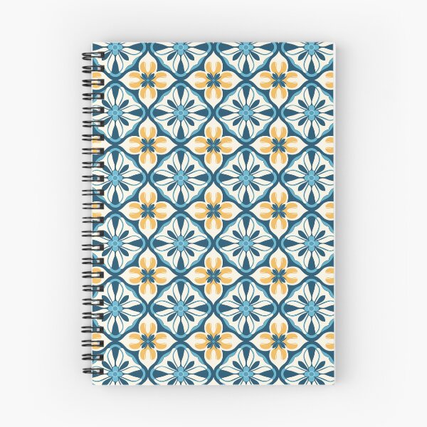 Item preview, Navy & Marigold Flame Trellis Seamless Tile Pattern designed and sold by DigitaICraft.