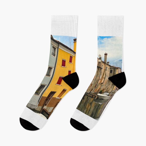 Item preview, Old colourful houses and boats, Chioggia, Italy designed and sold by goceris.