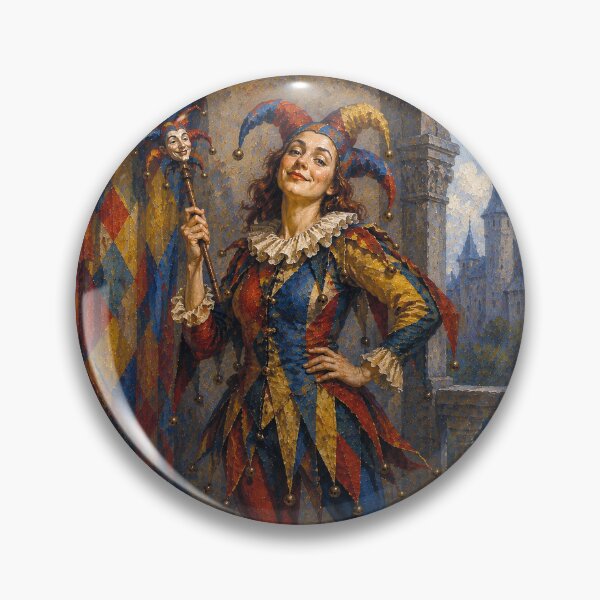 Item preview, Female Court Jester painting. designed and sold by GalleryKauffeld.