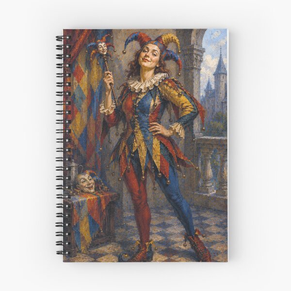 Item preview, Female Court Jester painting. designed and sold by GalleryKauffeld.