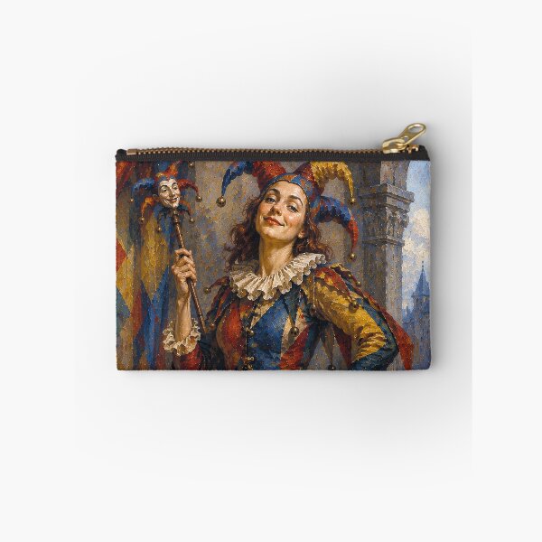 Item preview, Female Court Jester painting. designed and sold by GalleryKauffeld.