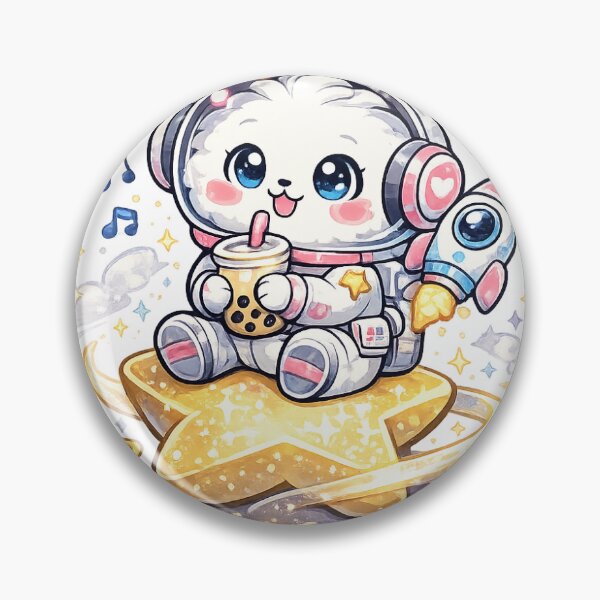 Item preview, Cute Fluffy Space Astronaut Character designed and sold by ArtPrintPov.