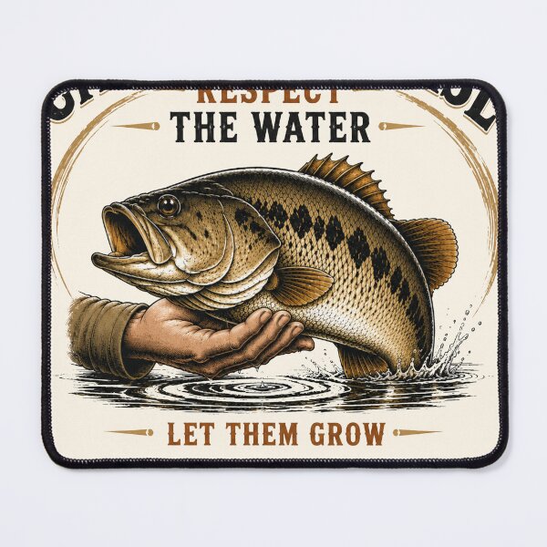 Item preview, Catch and Release Respect the Water Let Them Grow Funny Bass Fishing T-Shirt designed and sold by TeeVerse27.