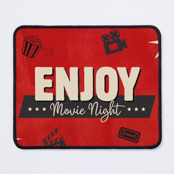 Item preview, Enjoy Movie Night Retro Cinema Popcorn Film Lover Vintage Graphic T-Shirt Sticker designed and sold by BlumeArt.