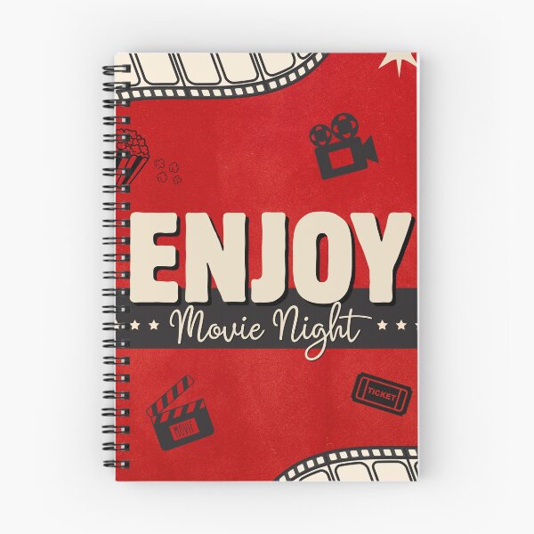 Item preview, Enjoy Movie Night Retro Cinema Popcorn Film Lover Vintage Graphic T-Shirt Sticker designed and sold by BlumeArt.