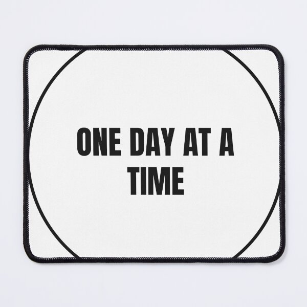 Item preview, "ONE DAY AT A TIME" Minimalist Quote Hoodie designed and sold by QuirkThreadsCo.
