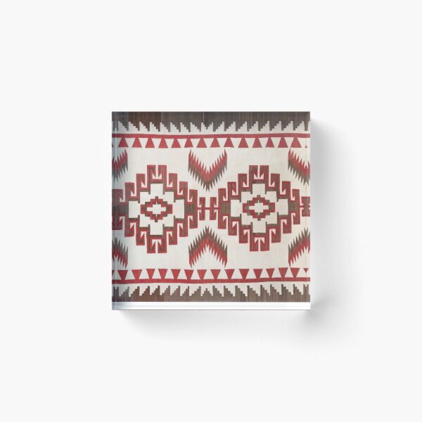 Item preview, NAVAJO 1920s TAPESTRY RESTORATOIN ORIGINAL RED & IVORY - RARE COLORS FOR NAVAJO ART! rotated designed and sold by Big Bang Canvas.