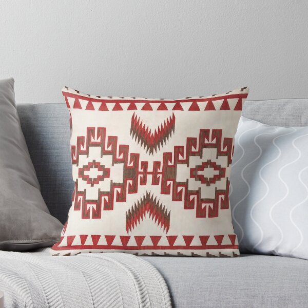 Item preview, NAVAJO 1920s TAPESTRY RESTORATOIN ORIGINAL RED & IVORY - RARE COLORS FOR NAVAJO ART! rotated designed and sold by Big Bang Canvas.