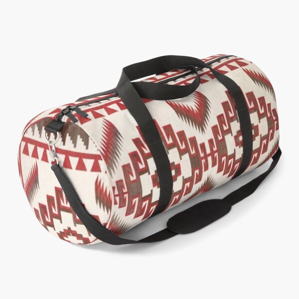 Item preview, NAVAJO 1920s TAPESTRY RESTORATOIN ORIGINAL RED & IVORY - RARE COLORS FOR NAVAJO ART! rotated designed and sold by Big Bang Canvas.