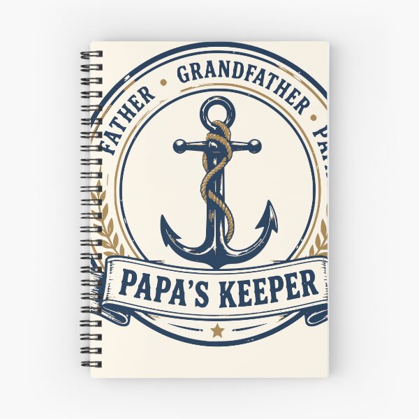 Item preview, Papa's Keeper Father Grandfather Papa Fishing Anchor Badge T-Shirt designed and sold by TeeVerse27.