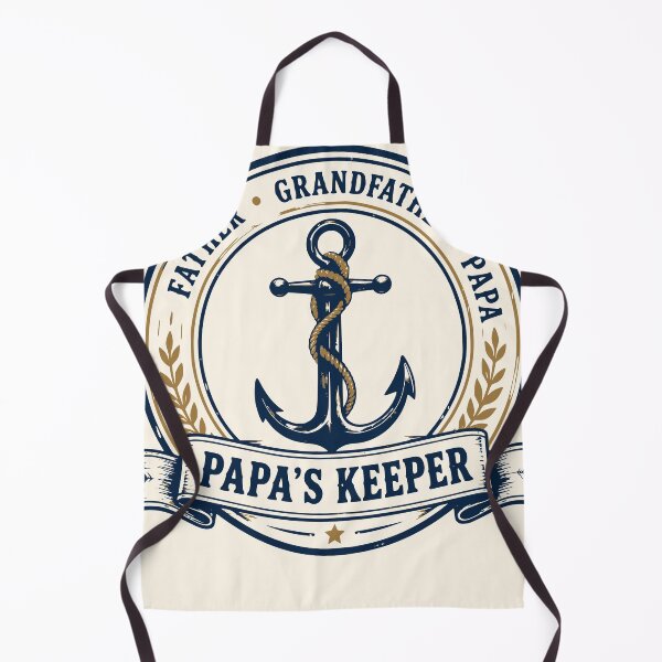 Item preview, Papa's Keeper Father Grandfather Papa Fishing Anchor Badge T-Shirt designed and sold by TeeVerse27.