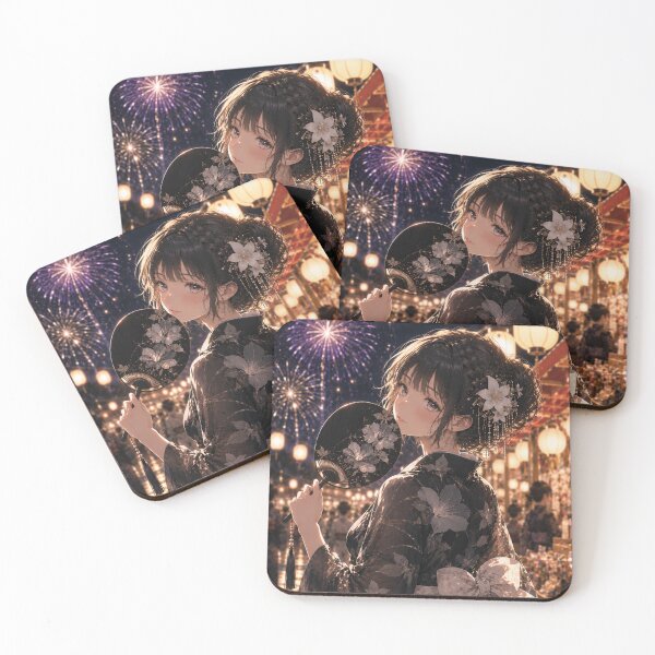 Item preview, Black Yukata Lady designed and sold by Japanese Vibes.