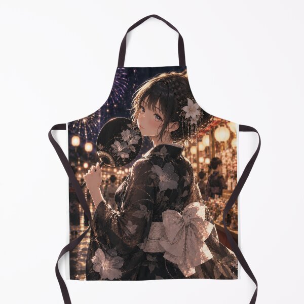 Item preview, Black Yukata Lady designed and sold by Japanese Vibes.