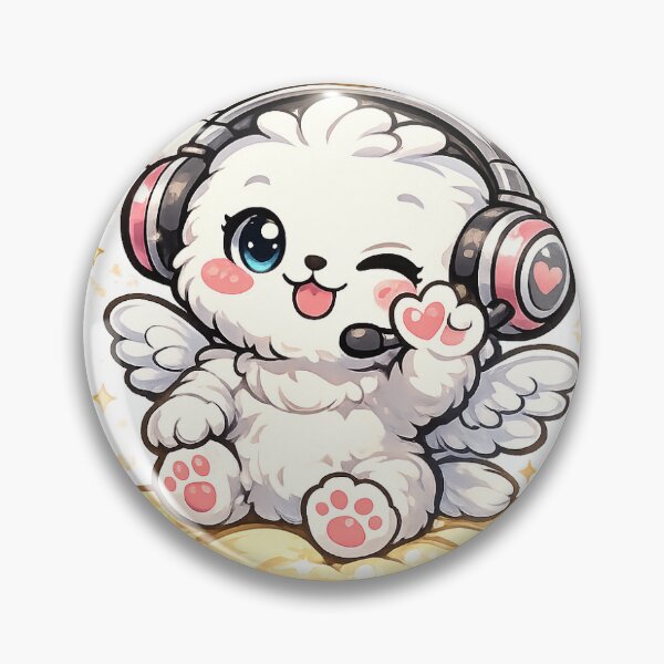 Item preview, Angel Mode Fluffy Headphone Buddy designed and sold by ArtPrintPov.