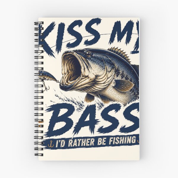 Item preview, Kiss My Bass I'd Rather Be Fishing Funny Bass Fishing T-Shirt designed and sold by TeeVerse27.