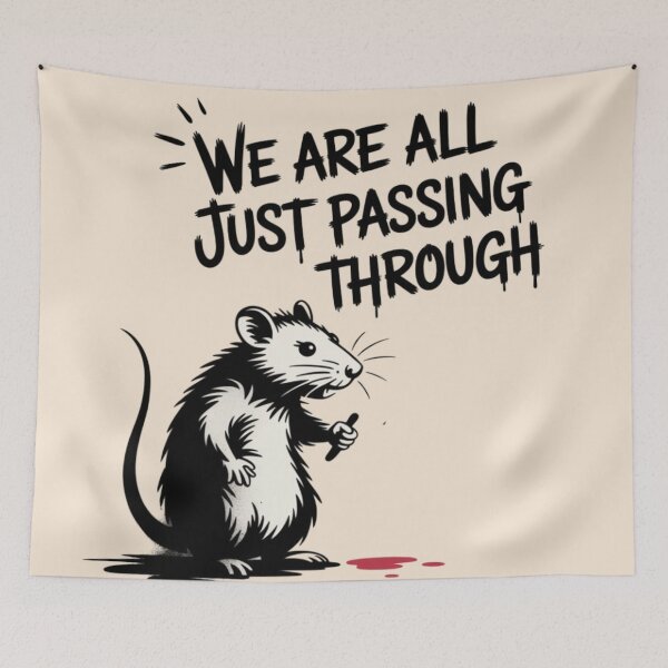 Item preview, Banksy Rat - We are all just passing through designed and sold by 123ks.