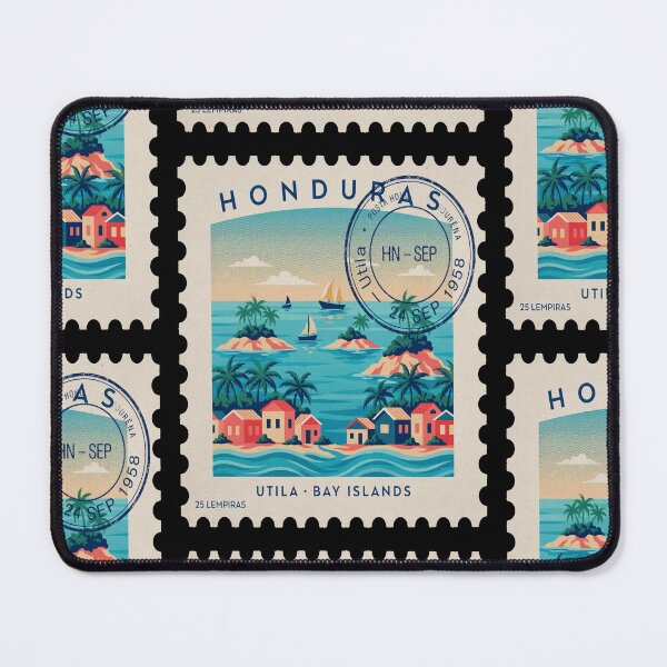 Item preview, Utila Honduras Bay Islands Caribbean Postage Stamp Sticker designed and sold by stickercuffs.