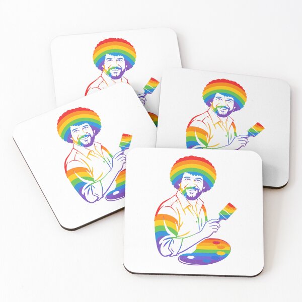 Item preview, Rainbow Bob Ross | Happy Little Colors Artist Illustration designed and sold by pixiedustpaint.