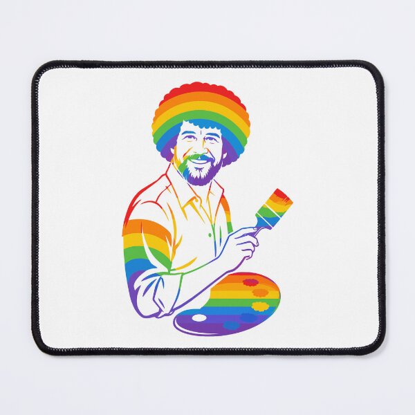 Item preview, Rainbow Bob Ross | Happy Little Colors Artist Illustration designed and sold by pixiedustpaint.
