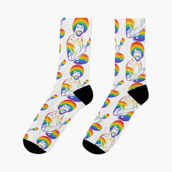 Item preview, Rainbow Bob Ross | Happy Little Colors Artist Illustration designed and sold by pixiedustpaint.