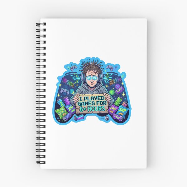 Item preview, I Played Games For 8+ Hours Funny Gamer Sticker designed and sold by Imaginarium of Chaos falcon88 .