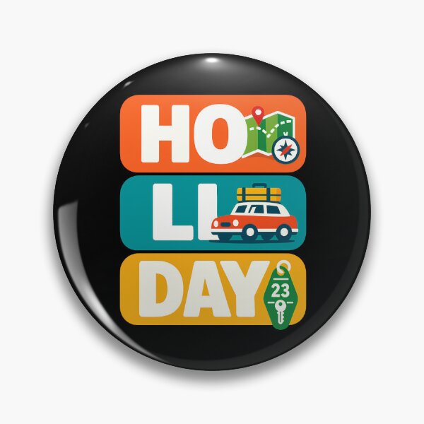 Item preview, HO LI DAY Road Trip Holiday Typography Design designed and sold by TeeTimeTreasure.