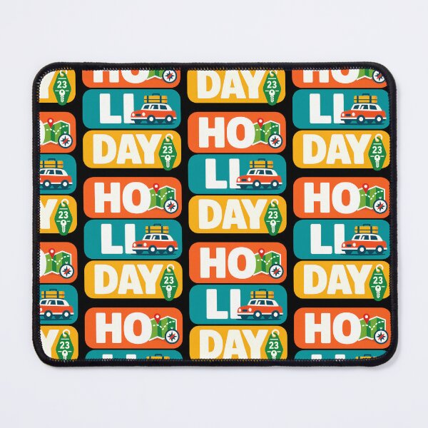 Item preview, HO LI DAY Road Trip Holiday Typography Design designed and sold by TeeTimeTreasure.