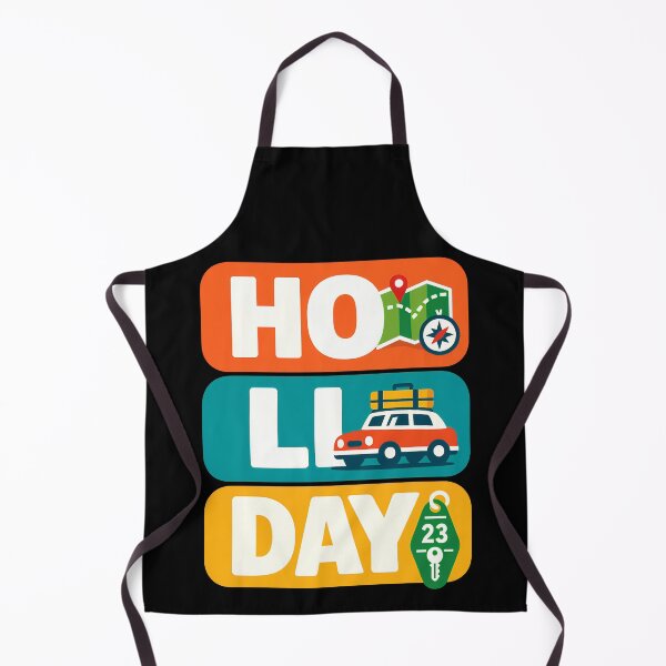 Item preview, HO LI DAY Road Trip Holiday Typography Design designed and sold by TeeTimeTreasure.