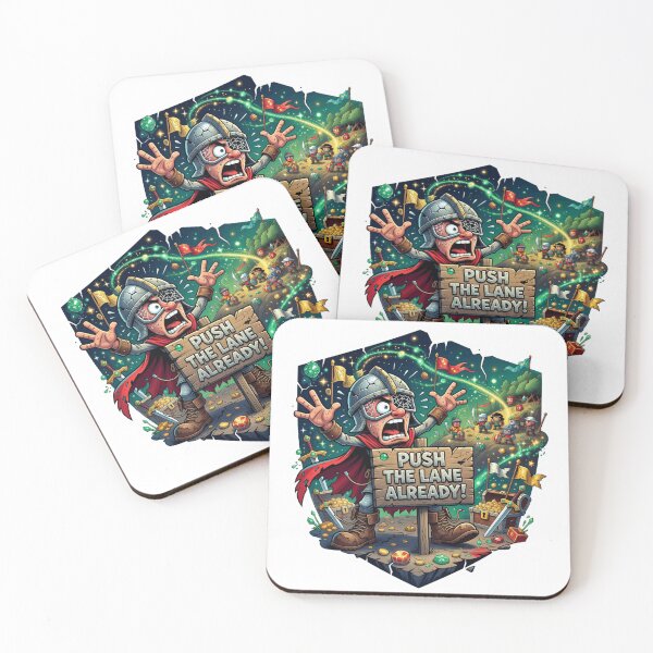 Item preview, Push The Lane Already Funny Gamer Sticker designed and sold by Imaginarium of Chaos falcon88 .