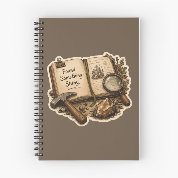 Item preview, Found Something Shiny Funny Rockhound Field Journal designed and sold by SimplePoDesign.