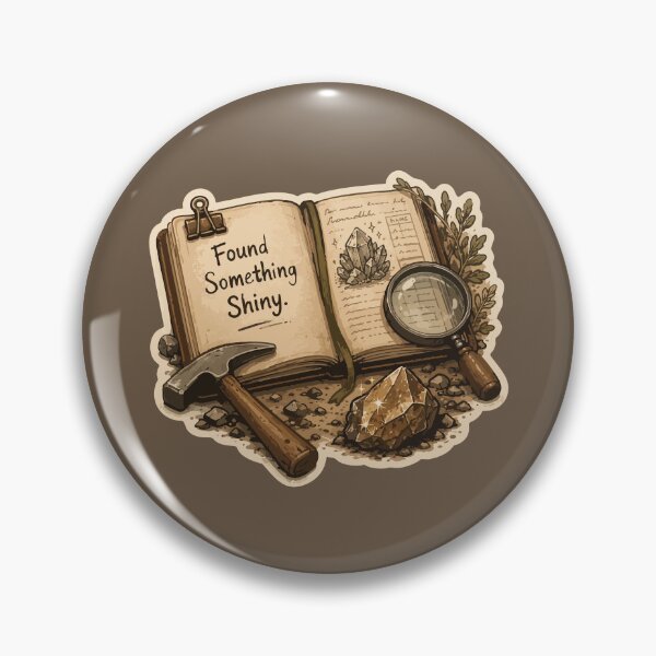Item preview, Found Something Shiny Funny Rockhound Field Journal designed and sold by SimplePoDesign.