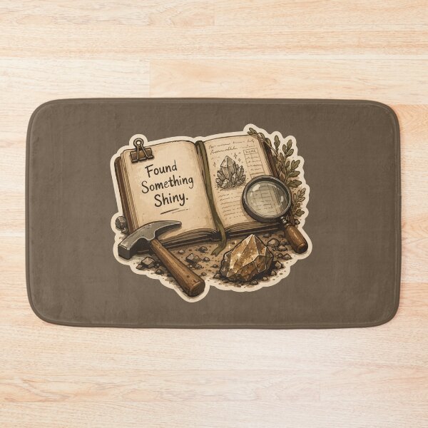 Item preview, Found Something Shiny Funny Rockhound Field Journal designed and sold by SimplePoDesign.