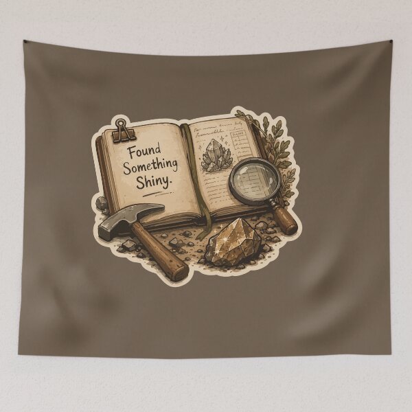 Item preview, Found Something Shiny Funny Rockhound Field Journal designed and sold by SimplePoDesign.