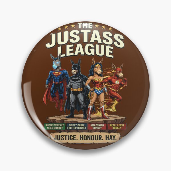 Item preview, The Justass League (Donkey Superheroes) designed and sold by Cathedral of Curiosity.