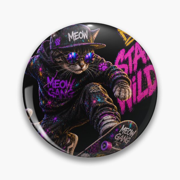 Item preview, Meow Gang – Neon Skate Riot designed and sold by Neon Riot Studio.