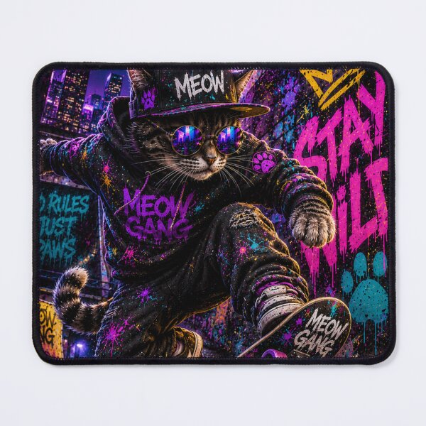Item preview, Meow Gang – Neon Skate Riot designed and sold by Neon Riot Studio.